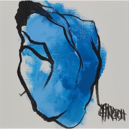 Peinture Mon refuge 3 par Chaperon Martine | Tableau Figuratif Acrylique Nu