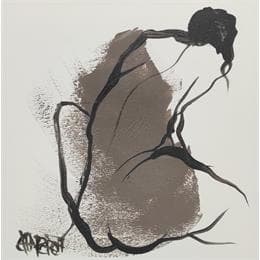 Painting Taupe by Chaperon Martine | Painting Figurative Acrylic Nude, Pop icons