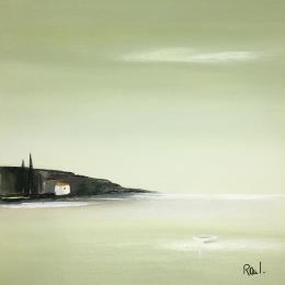 Painting Douceur marine 23 by Roussel Marie-Ange et Fanny | Painting Abstract Oil Marine