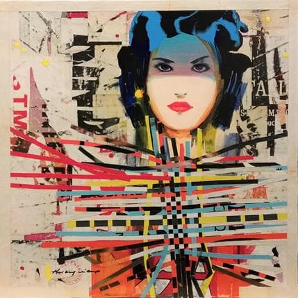 Peinture Mata hari par Vieux Thierry | Tableau Pop-art Acrylique Icones Pop, Portraits