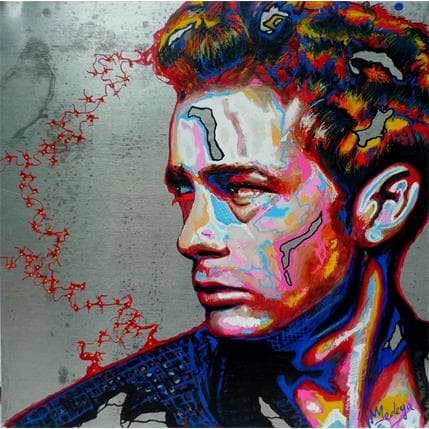 Painting James Dean by Medeya Lemdiya | Painting Pop-art Acrylic, Metal, Oil Pop icons, Portrait