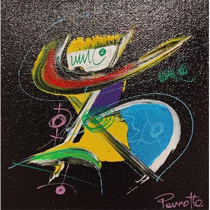 Peinture Mic par Perrotte | Tableau Abstrait Acrylique Minimaliste