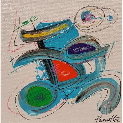 Peinture Zoya par Perrotte | Tableau Abstrait Acrylique Minimaliste