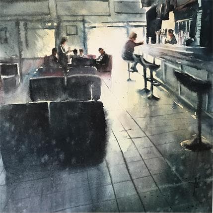 Painting Le Bar chic by Abbatucci Violaine | Painting Figurative Watercolor Life style