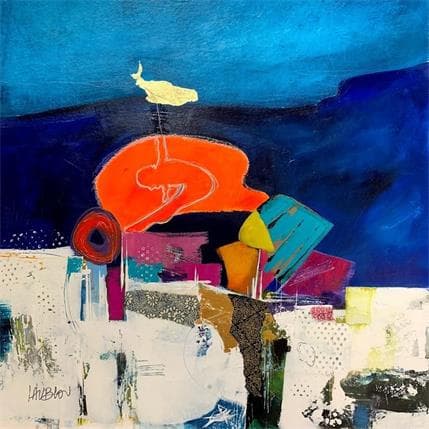 Painting Le danseur lie a la baleine by Lau Blou | Painting Abstract Acrylic Life style