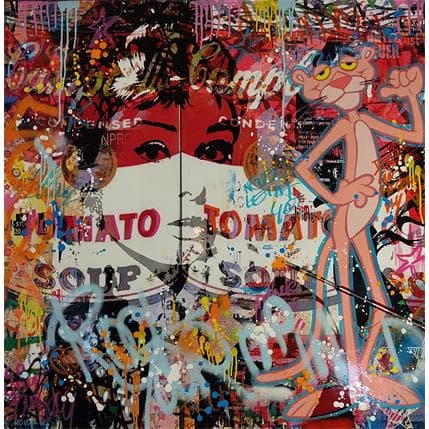 Peinture Audrey Tomato Pop par Novarino Fabien | Tableau Pop-art Icones Pop