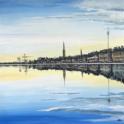 Painting Le miroir d'eau de Bordeaux by Touras Sophie-Kim  | Painting