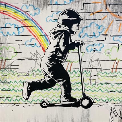 Peinture Childhood dream par Di Vicino Gaudio Alessandro | Tableau  Acrylique