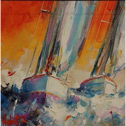 Peinture Deux regate par Hébert Franck | Tableau Figuratif Huile Marine