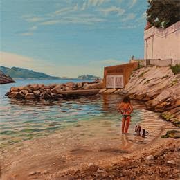 Peinture Sous le pont de la Fausse Monnaie par Argall Julie | Tableau Figuratif Huile Marine, Scènes de vie