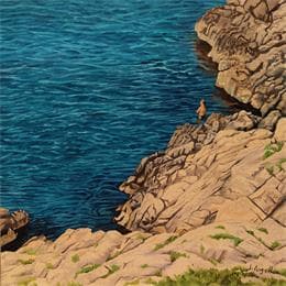 Peinture Songeur des mers par Argall Julie | Tableau Figuratif Huile Marine, Scènes de vie