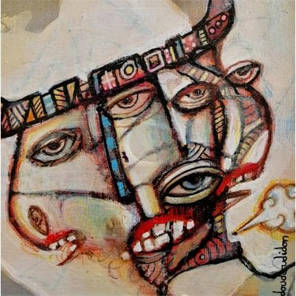 Peinture Tribu tauroïde par Doudoudidon | Tableau Art Singulier Scènes de vie