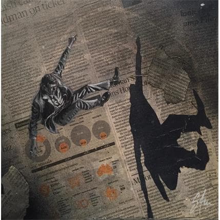 Peinture La chute I par S4m | Tableau Street Art Acrylique Scènes de vie