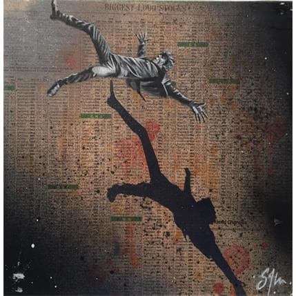 Peinture La chute III par S4m | Tableau Street Art Acrylique Scènes de vie