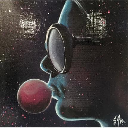 Peinture Eclipse par S4m | Tableau Street Art Acrylique Portraits