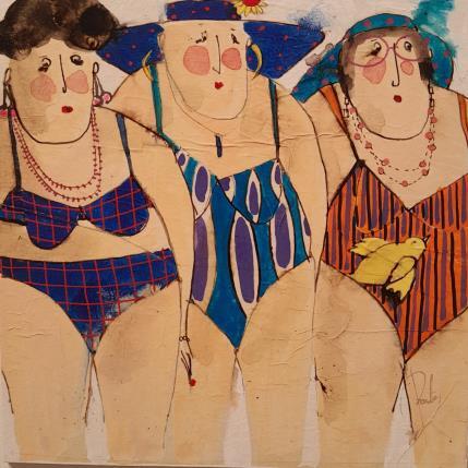 Peinture Josephine, Marcelle & Jeanne par Colombo Cécile | Tableau  Acrylique, Pastel