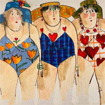 Peinture Berthe, Valerie & Magerite par Colombo Cécile | Tableau  Acrylique, Pastel