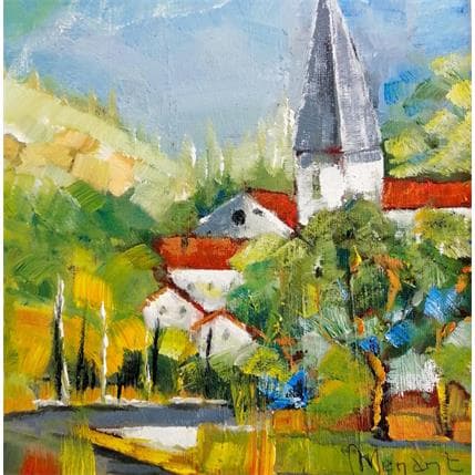 Peinture Portrait de Champagnac par Menant Alain | Tableau Figuratif Acrylique, Huile Paysages