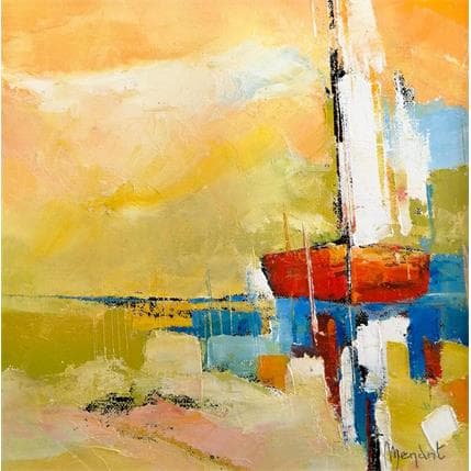 Peinture En rivière par Menant Alain | Tableau Figuratif Acrylique, Huile Marine