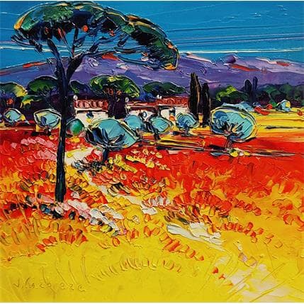 Pintura Chemin dans les Alpilles por Corbière Liisa | Pintura Figurative Oil Landscapes, Marine