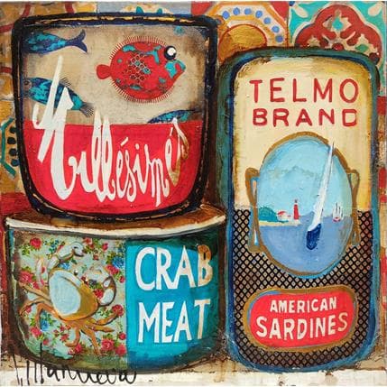 Peinture Latas, par Villanueva Puigdelliura Natalia | Tableau Figuratif Huile Marine