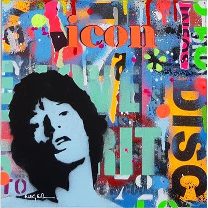 Peinture Mick Jagger par Euger Philippe | Tableau Pop-art Acrylique, Graffiti Icones Pop