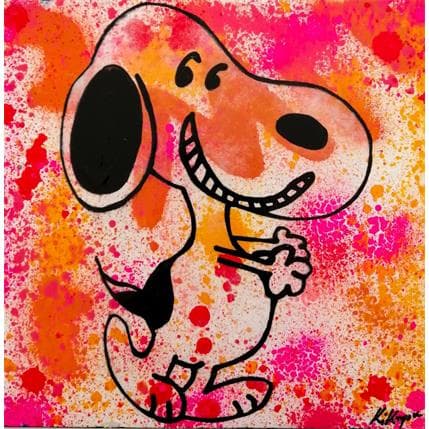 Painting Snoopy happy by Kikayou | Painting Pop-art Graffiti Pop icons