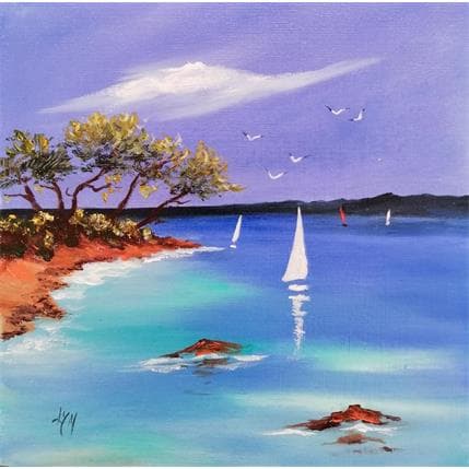 Peinture Cap au sud par Lyn | Tableau Figuratif Huile Paysages