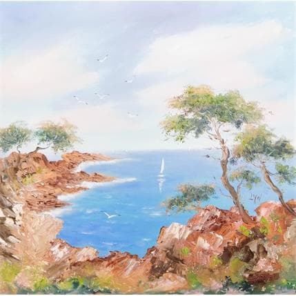 Peinture Environs de St Raph par Lyn | Tableau Figuratif Huile Paysages