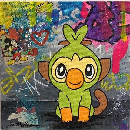 Peinture Monkeymon par Miller Jen  | Tableau Street Art icones Pop