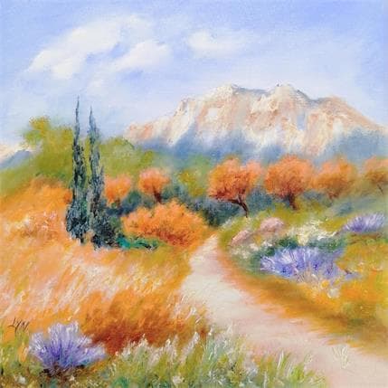 Peinture douceur automnale par Lyn | Tableau Figuratif Huile Paysages