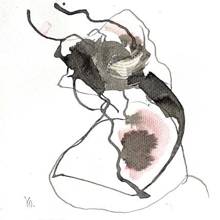 Peinture Enchainer les bonheurs par YO | Tableau Figuratif Aquarelle nu