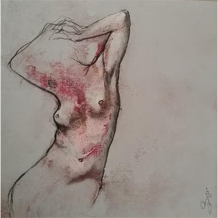 Peinture Buste femme par Bergues Laurent | Tableau Figuratif Acrylique Nu