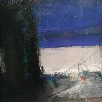 Peinture Entre chien et loup par Fernando | Tableau Figuratif Huile Paysages