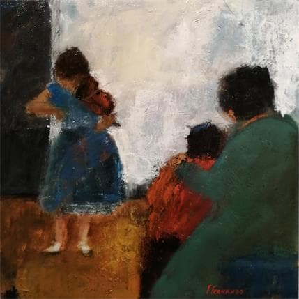 Peinture Quelques notes par Fernando | Tableau Figuratif Huile Scènes de vie