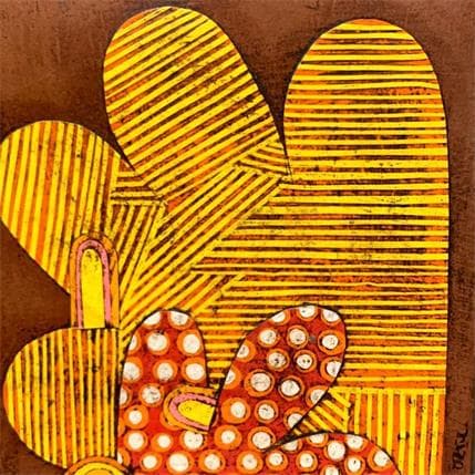 Peinture Hand 1 par Ortiz Gustavo | Tableau Art Singulier Carton, Collage Portraits