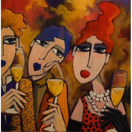 Peinture Les amies par Fauve | Tableau Figuratif Acrylique Scènes de vie