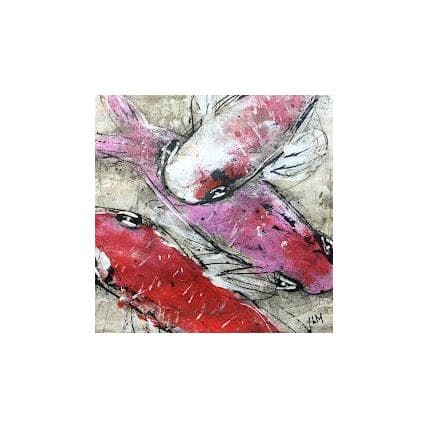 Peinture 3 Fish par Maury Hervé | Tableau Art naïf Animaux