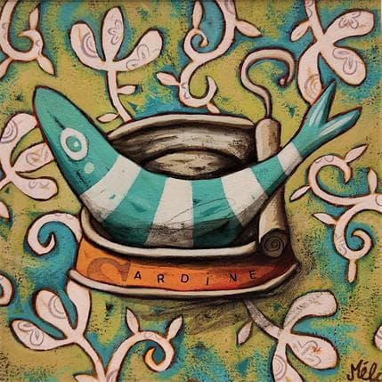 Peinture Big sardine par Catoni Melina | Tableau Art naïf Acrylique animaux, scènes de vie