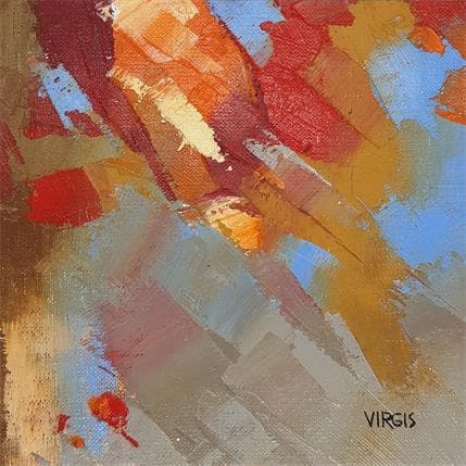 Painting Evening sky by Virgis | Painting Abstract Oil Minimalist