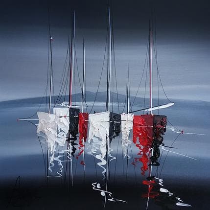 Painting En mer by Fonteyne David | Painting Figurative Acrylic, Oil Marine