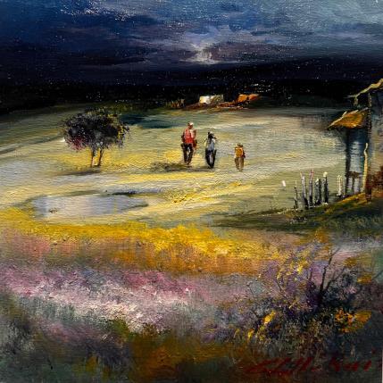 Peinture Anochecer par Cabello Ruiz Jose | Tableau  Huile