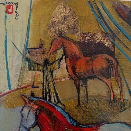 Peinture Le début par Machi | Tableau  Acrylique, Encre, Huile