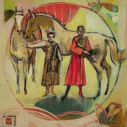 Peinture L'été par Machi | Tableau  Acrylique, Encre, Huile