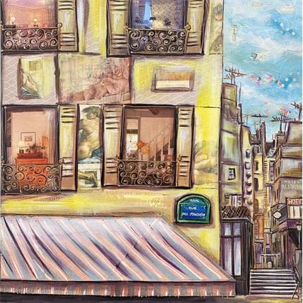 Peinture Rue des Pyrénées par Aud C | Tableau Figuratif Urbain