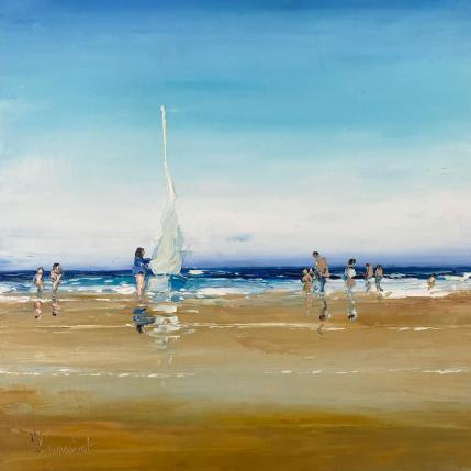 Peinture Frise d'écume par Hanniet | Tableau  Huile