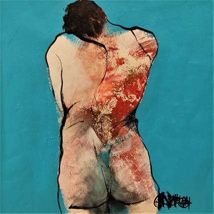 Peinture Lagon 2 par Chaperon Martine | Tableau Figuratif Acrylique Nu