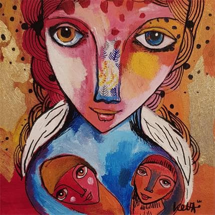 Peinture Mère Louve par Ketfa Laure | Tableau  Acrylique