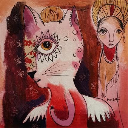 Peinture Le grand miaou par Ketfa Laure | Tableau  Acrylique