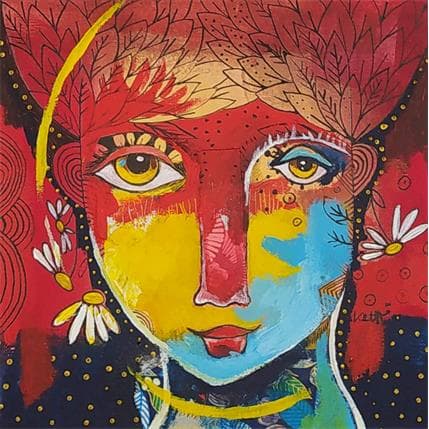 Peinture Maya par Ketfa Laure | Tableau Figuratif Acrylique Minimaliste